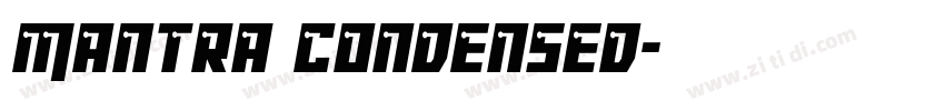 Mantra Condensed字体转换